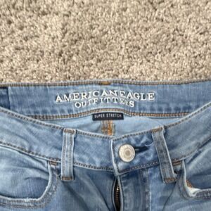 Women's American Eagle‎ Skinny & Slim Jeans Light Blue Super Stretch Light Wash